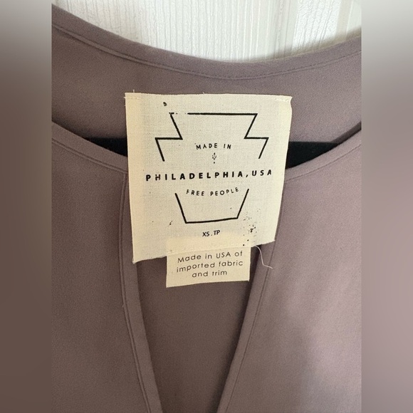 Free People Beck Dress | Size XS | Purple Grey Boho Cut-Out Long Sleeve Mini - Picture 5 of 12